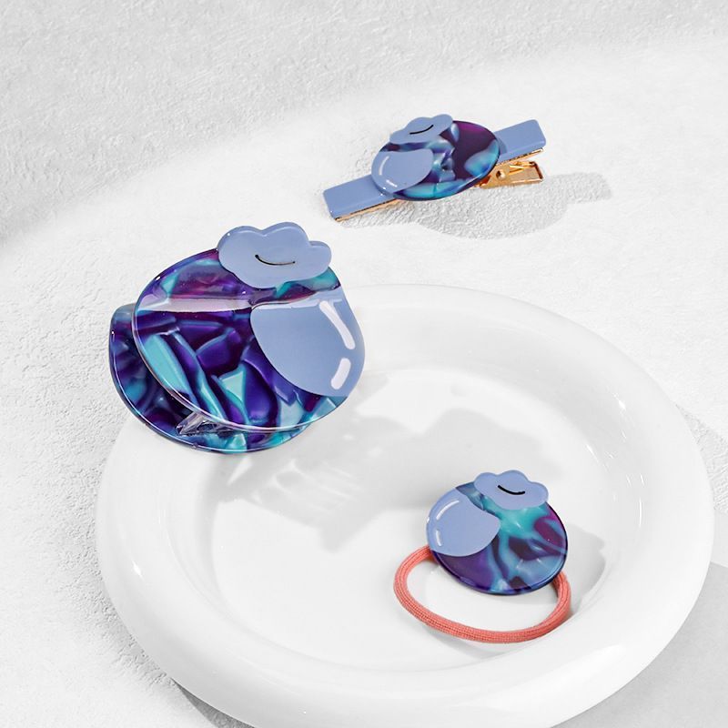 3Pcs Blueberry Acetic Acid Hair Clip Set