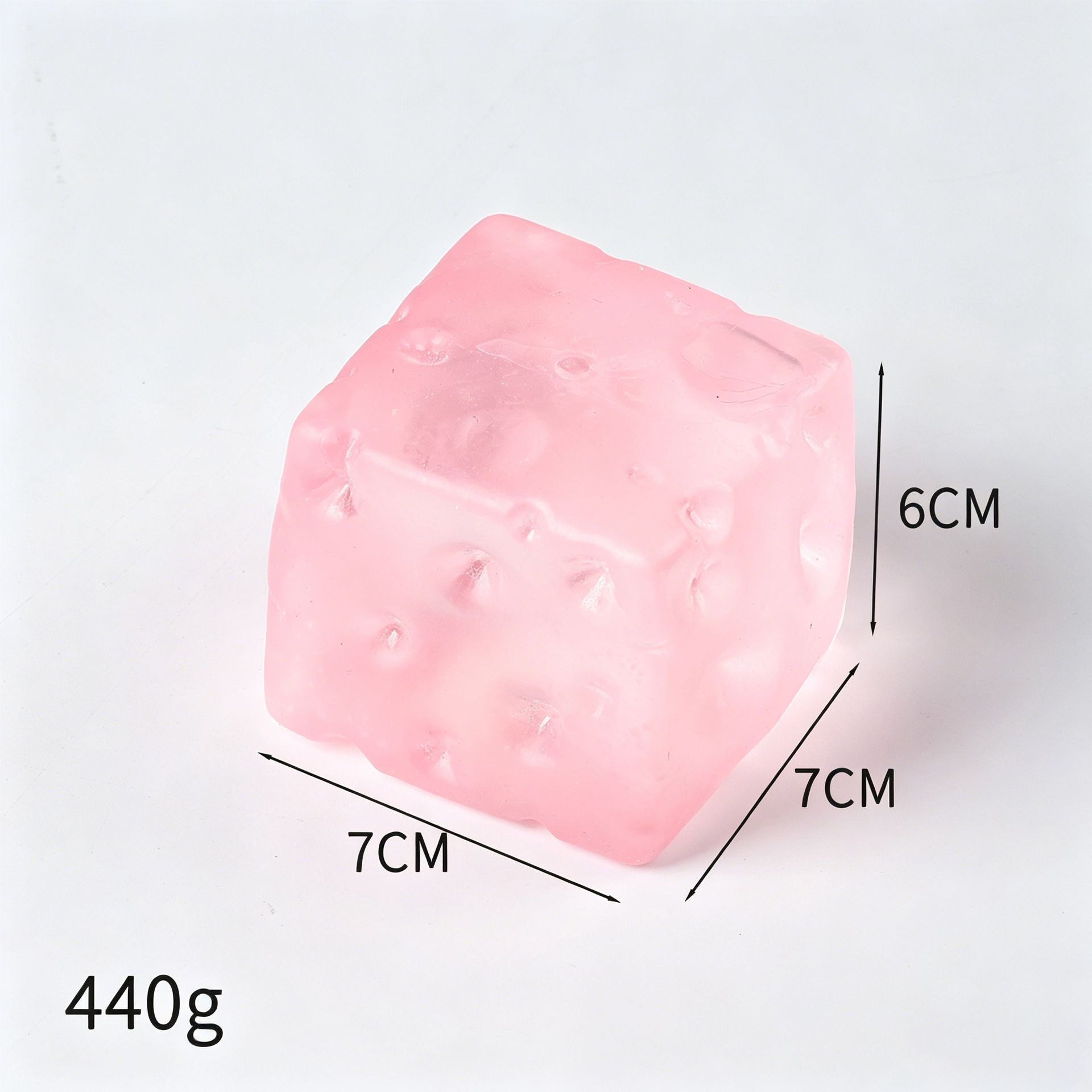 Pink Cheese Squishy 7cm