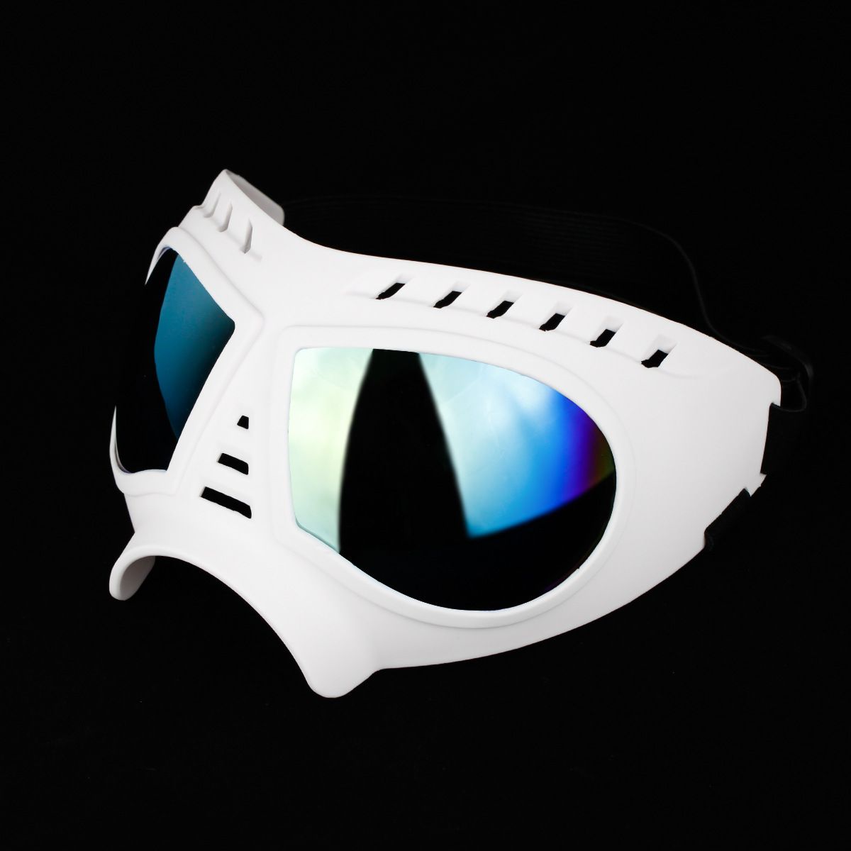 Large Dog Goggles | Windproof, Snowproof, UV Protection, Flexible Frame Sunglasses for Outdoor Adventure(WHITE)