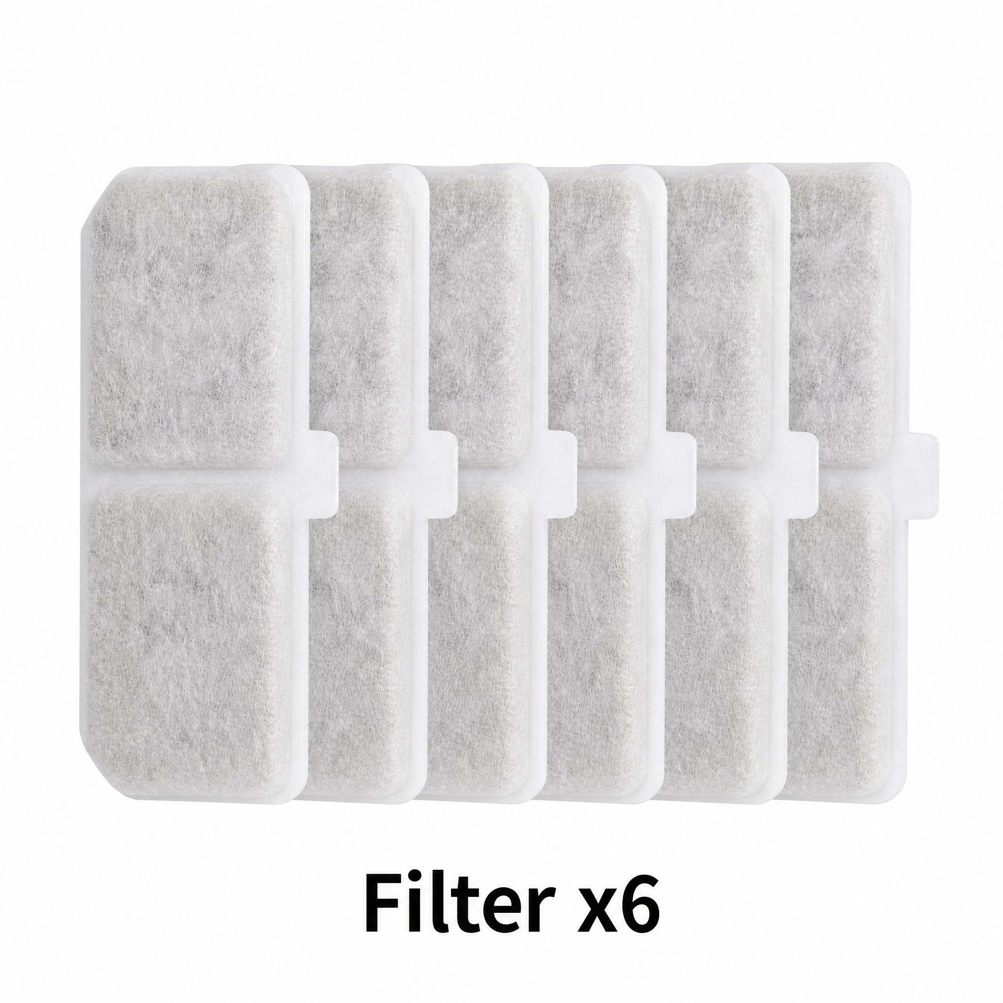 Cat Water Fountain Replacement Filters,for YSJ 1101 Water Fountain, 6 Pack Pet Fountain Filters with Activated Carbon and Sponge, Compatible with XC528 3L/101oz Automatic Cat Water Fountains