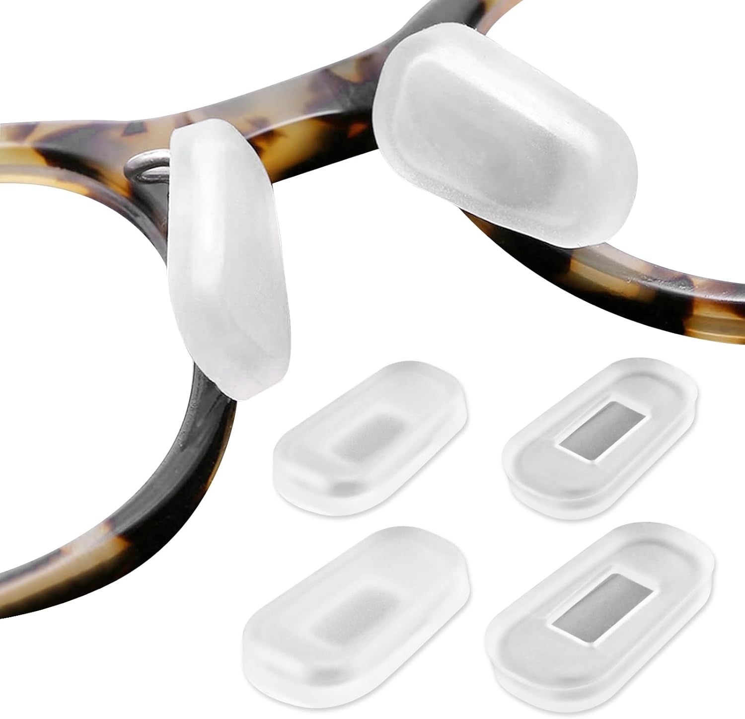 12PCS Soft Eyeglass Nose Pads Cover, Silicone Eyeglass Nose Pads Glasses Repair Kit, 3.35x0.67 Inch Anti-Slip Glasses Nose Piece/Eyewear Protective Cover Eye Pad for Nose Bridge