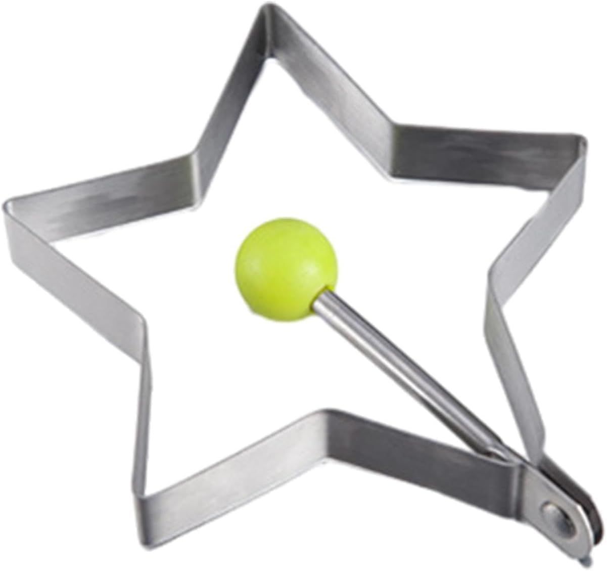 Star Egg Mold Shaper - Non Stick Pancake Deep Egg, Stainless Steel Frying Egg Rings, Mould Cookies Maker Baking Shaper Kitchen Gadget, Egg Patty Maker Rings For Sandwich Fritters Crumpets