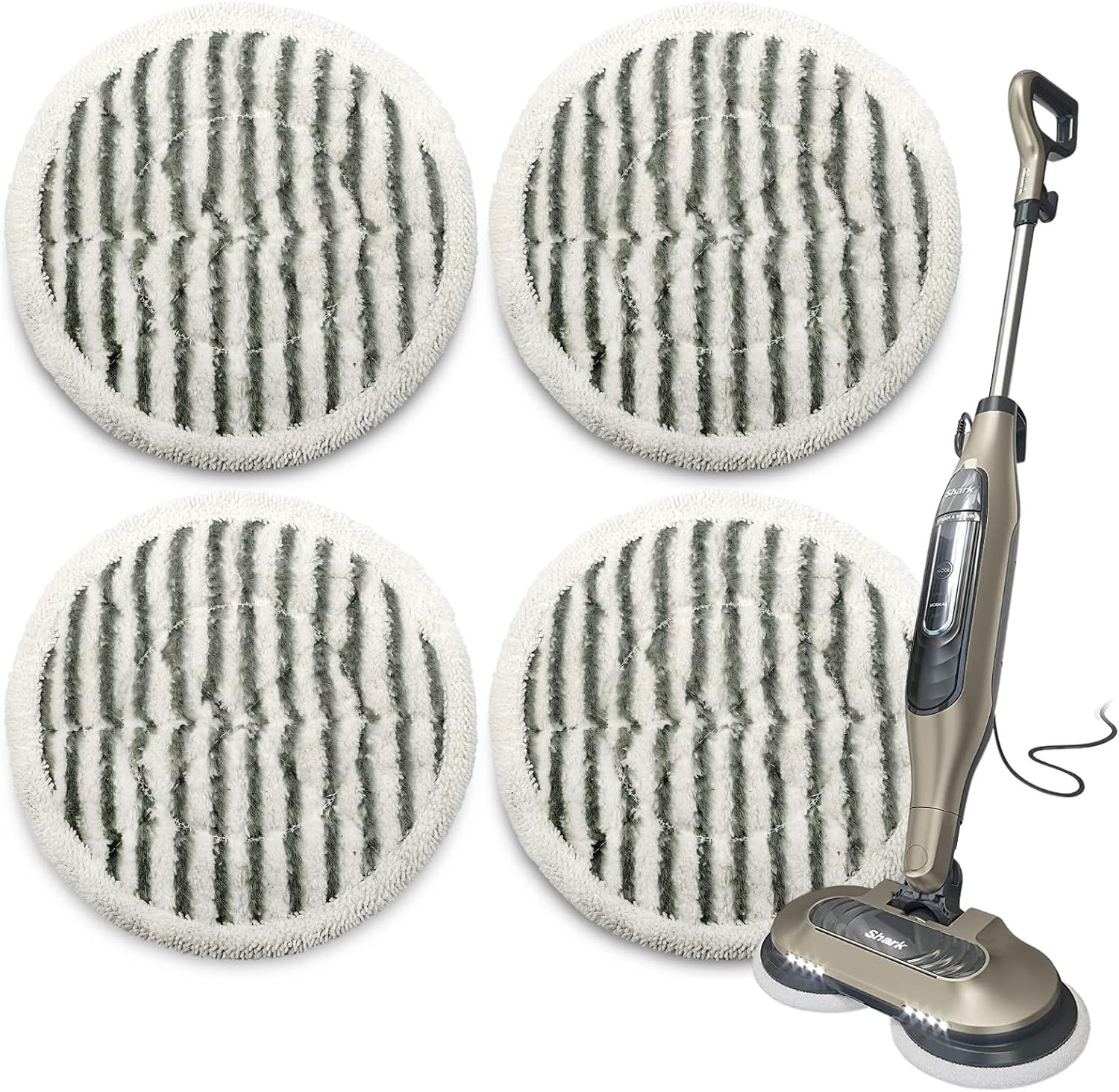 Steam & Scrub Mop Pads or Shark S8201 S8001 S7001 S7201 S7000AMZ S7000 S7005 S7020 S7001C Steam & Scrub Mop Dirt Grip Steam Mop Replacement Pads