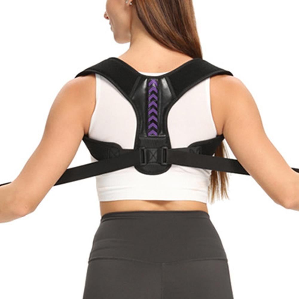 Posture Corrector Back Brace for Women and Men Adjustable Upper Shoulder Back Support Brace -Purple