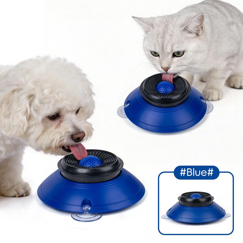 Slow Feeder Lick Bowl, Universal for Cats and Dogs, a Fun and Stimulating Feeding Tool - Blue