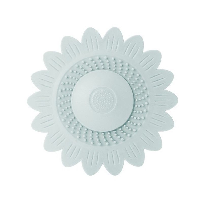 Sunflower Silicone Floor Drain Mat, Anti-Odor, Insect-Proof Sewer Sealing Cover—Blue