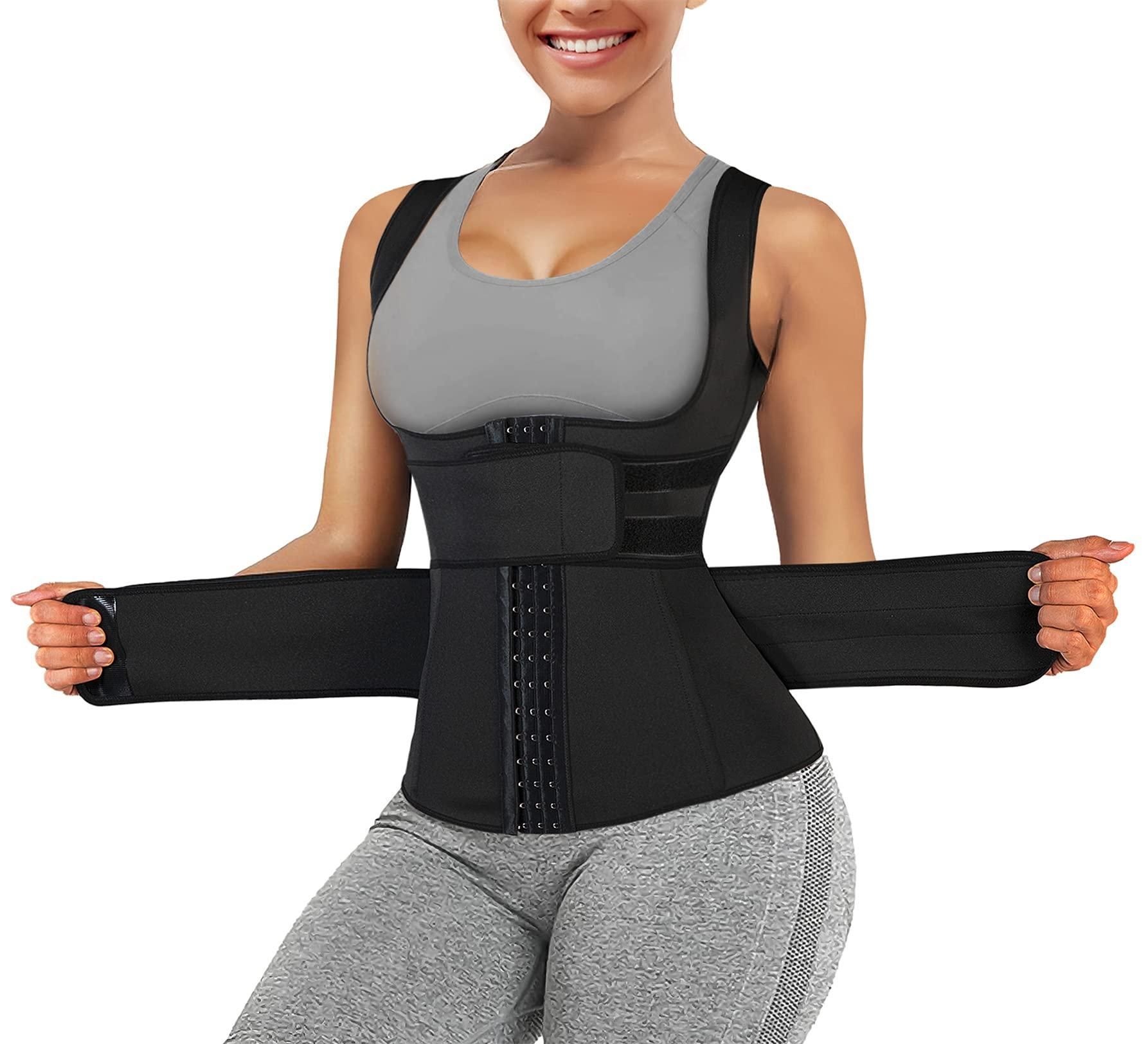 Waist Trainer Vest For Women Corset Trimmer Belt Slimming Body Shaper Tummy Control Cincher - 2XL