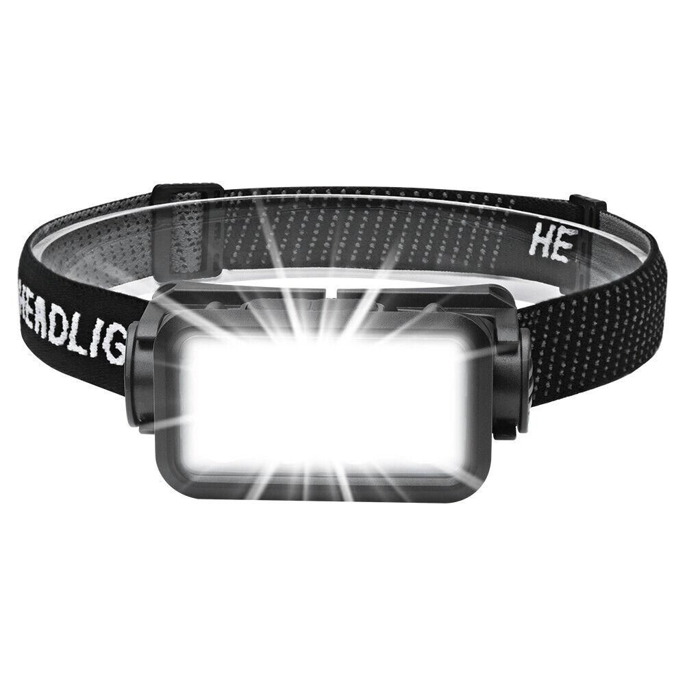 LED Headlight Motion Sensor Flashlight IPX4 Waterproof 5 Speed Rotatable USB Rechargeable Light for Fishing Hiking