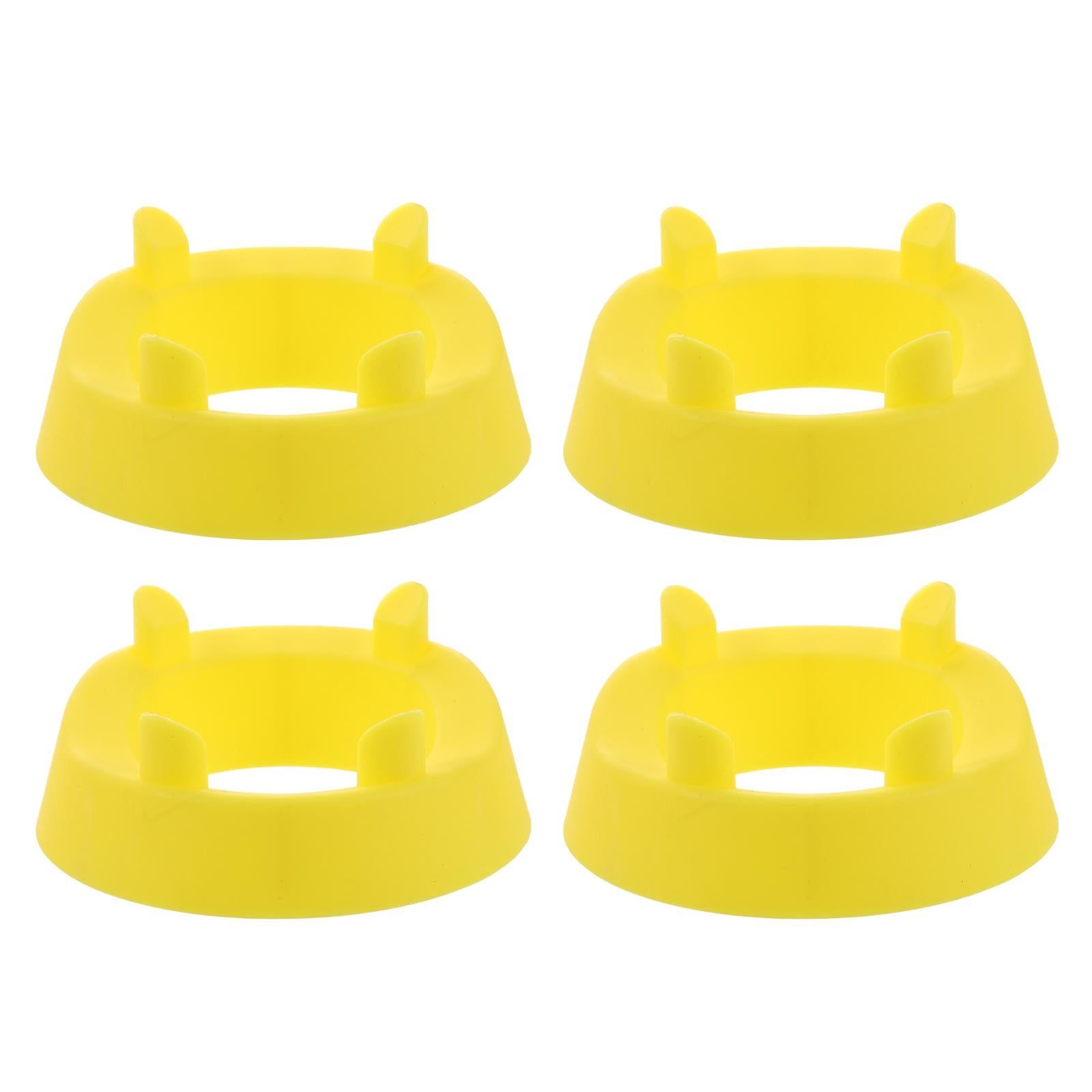 4pcs Football Kicking Tee - Sport Ball Display Rack - Field Goal Kicking Holder Stand - Football Training Equipment Yellow