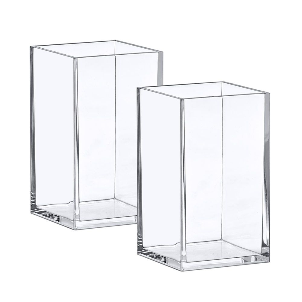 2-Pack Pen Holder, Acrylic Pen Holder, Clear Plastic Organizer for Office Supplies, Perfect Office Desktop Storage Solution for Pencils, Pens, Markers, Scissors, and More