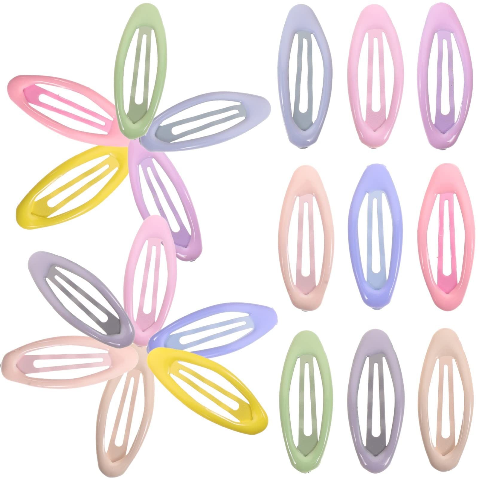 40pcs Oil Drop Hair Clip Hair Accessories Hair Bow Clips No Metal Hair Clips Hair Styling Clips Colorful Hair Clips for Makeup