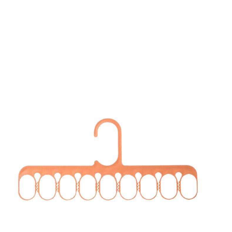 Wardrobe Organizer Rack, Multifunctional Space Saving 9 Hole Clothes Hanger for Underwear Sock Scarf (A set of 4)