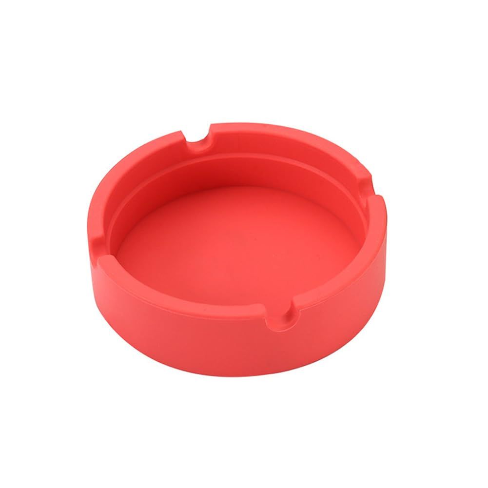2 Pack Creative Personality High Temperature Resistant Circular Silicone Ashtray Smoking Accessories Household Articles