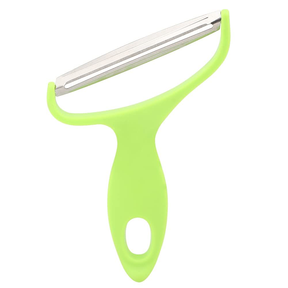 Stainless Steel Blade Vegetable Peeler with ABS Plastic Handle, Wide Mouth Cabbage Potato Carrot Graters for Home Kitchen, Green