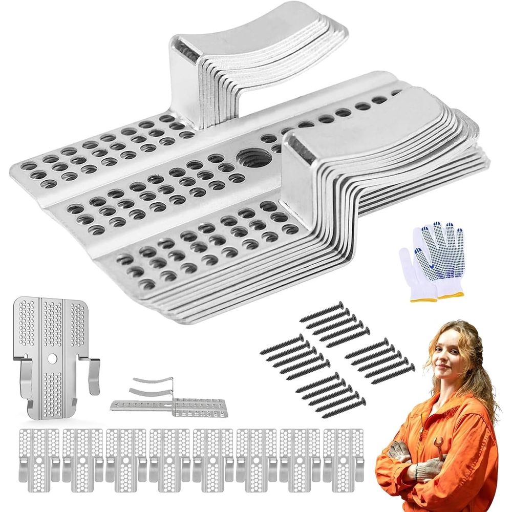 Drywall Repair Clips for 1 2 & 5 8 Inch Panels, Stainless Steel Drywall Clips Repair Kit with Screws for Wall Hole Patch, Sheetrock Repair, Drywall Patch Repair Kit