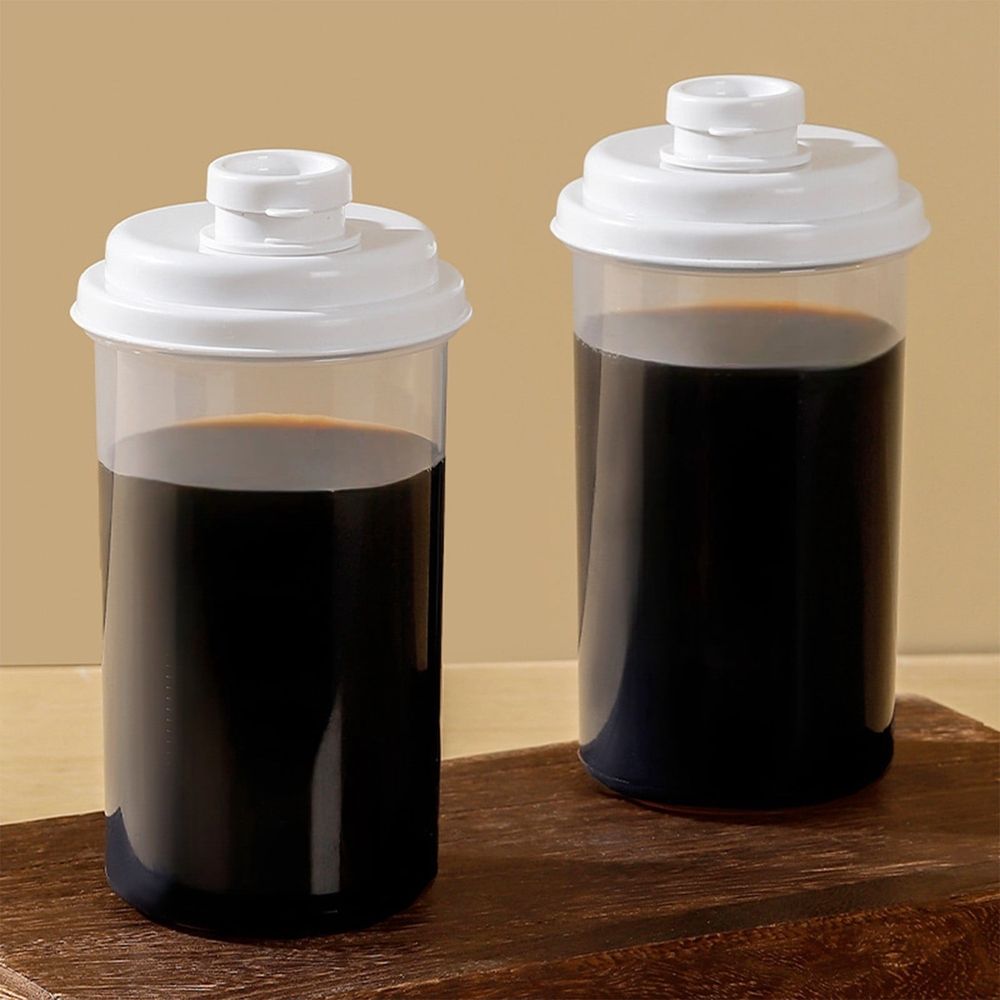 Cold Brew Coffee Mug with Lid | Transparent Plastic Iced Tea Cup with Measurement Scale | Leak Proof & Microwave Safe | 500ml Portable Water Bottle for Summer Drinks, Iced Coffee, and Outdoor Use