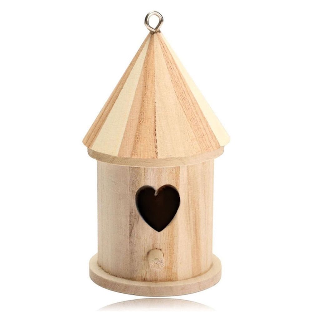 Unfinished Wooden Birdhouse, Wood Bird House, Unfinished Birdhouse to Paint Hanging for Outside Garden Patio Decorative