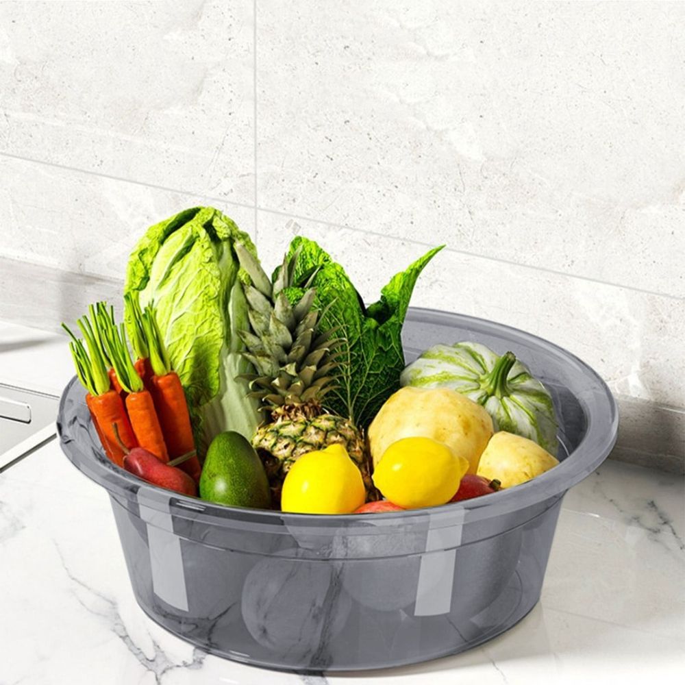 Plastic Clear Washbasin, Transparent Foot Washing Basin, Plastic Round Bedside Laundry Soaking Tub, Portable Laundry Washbasin for Washing Cleaning Foot Bath