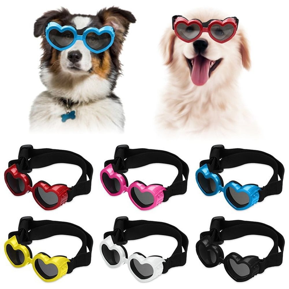 Dog sunglasses, small breed, UV protection, dog sunglasses with adjustable straps, waterproof, windproof, and fog proof goggles, dog beach accessories