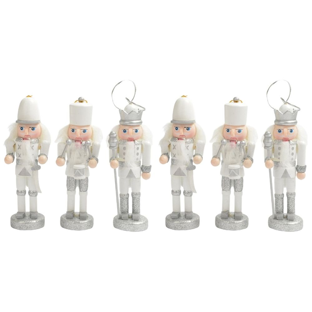 Plated Silver Traditional Nutcracker Xmas Decoration for Home and Office