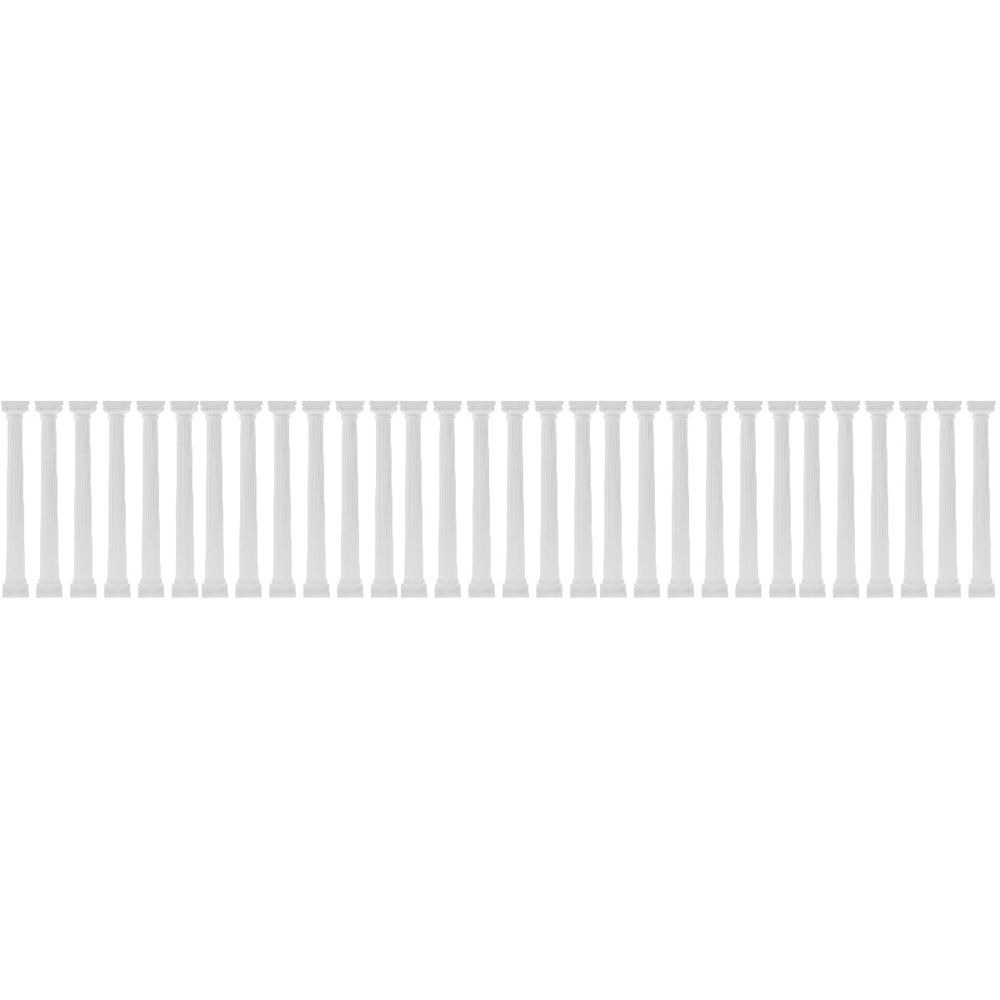 White Plastic Decorative Roman Pillars for Home and Garden 30Pcs