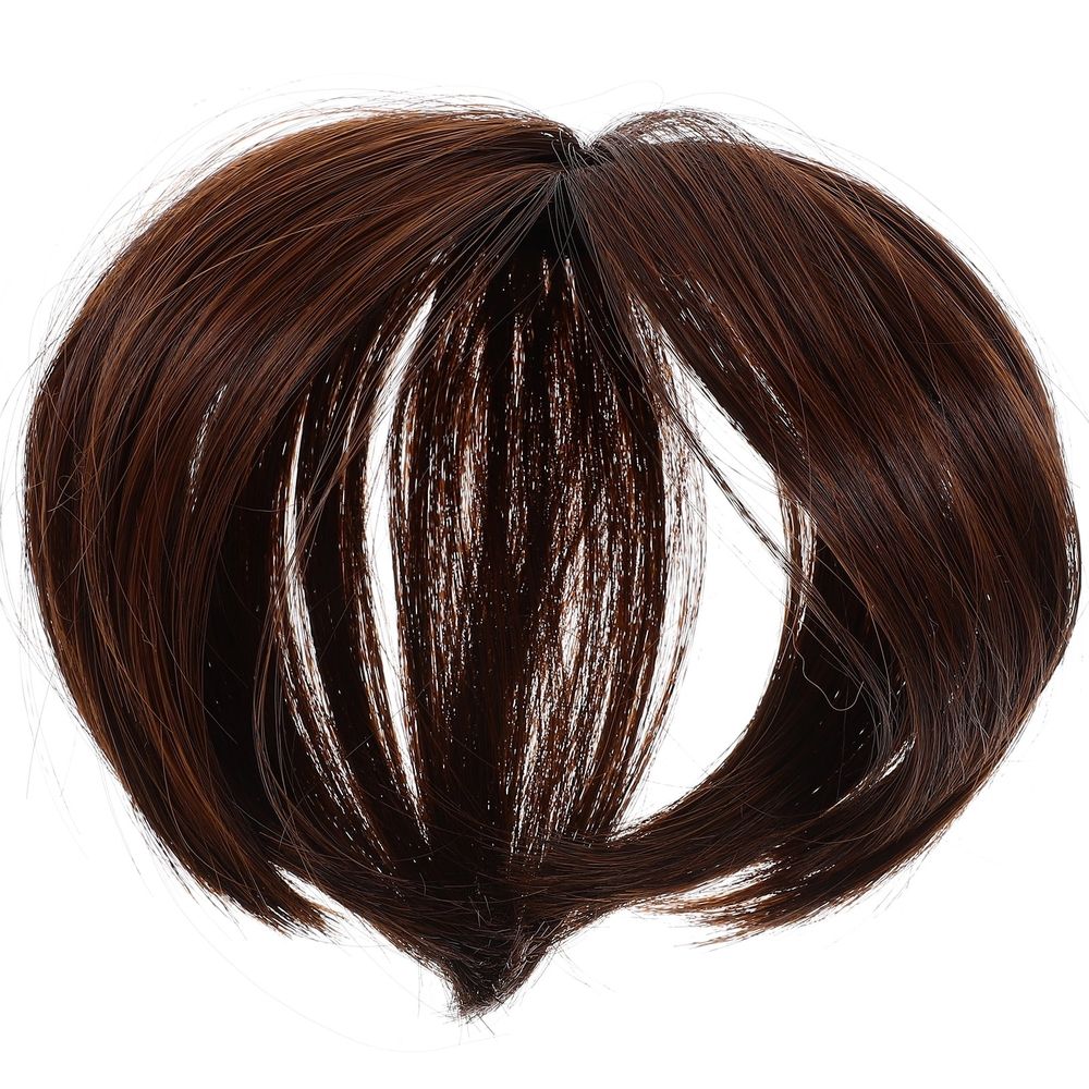 Brown Clip-In Hair Topper for Women, Synthetic Chemical Fiber Hairpiece, 1 Piece, Natural Look Hair Extension