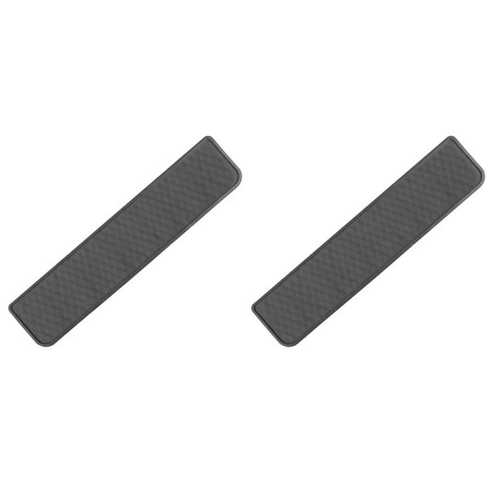 2pcs 37.4x8.5in Refrigerator Spill Mat, Silicone Under Refrigerator Floor Protector Tray Drip Anti-Slip