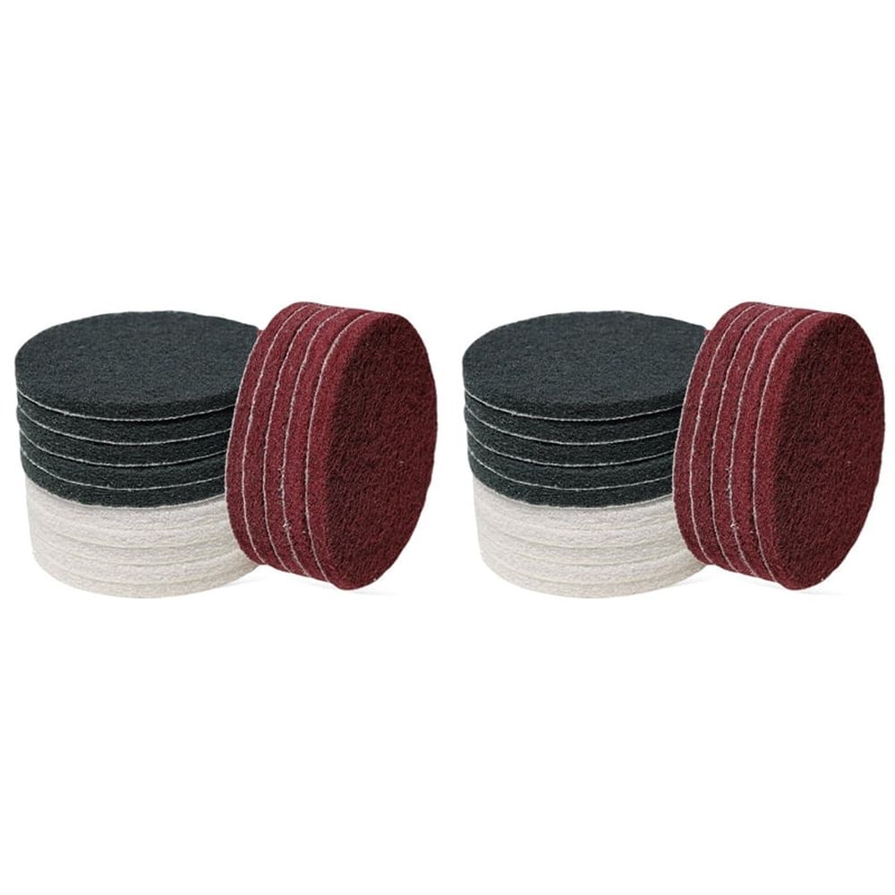 30 PCS 5 Inch Hoop and Loop Multipurpose Scrubber Scouring Pads - Flocking Scuff Pads, Conditioning Discs Polishing Pads