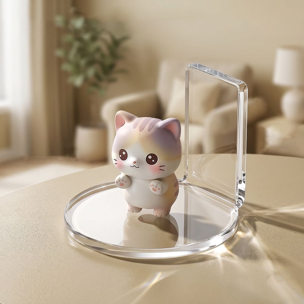 16Pcs Small Acrylic Figure Display Shelf with Transparent Minimalist Design No Drill Seamless Installation for Home Wall