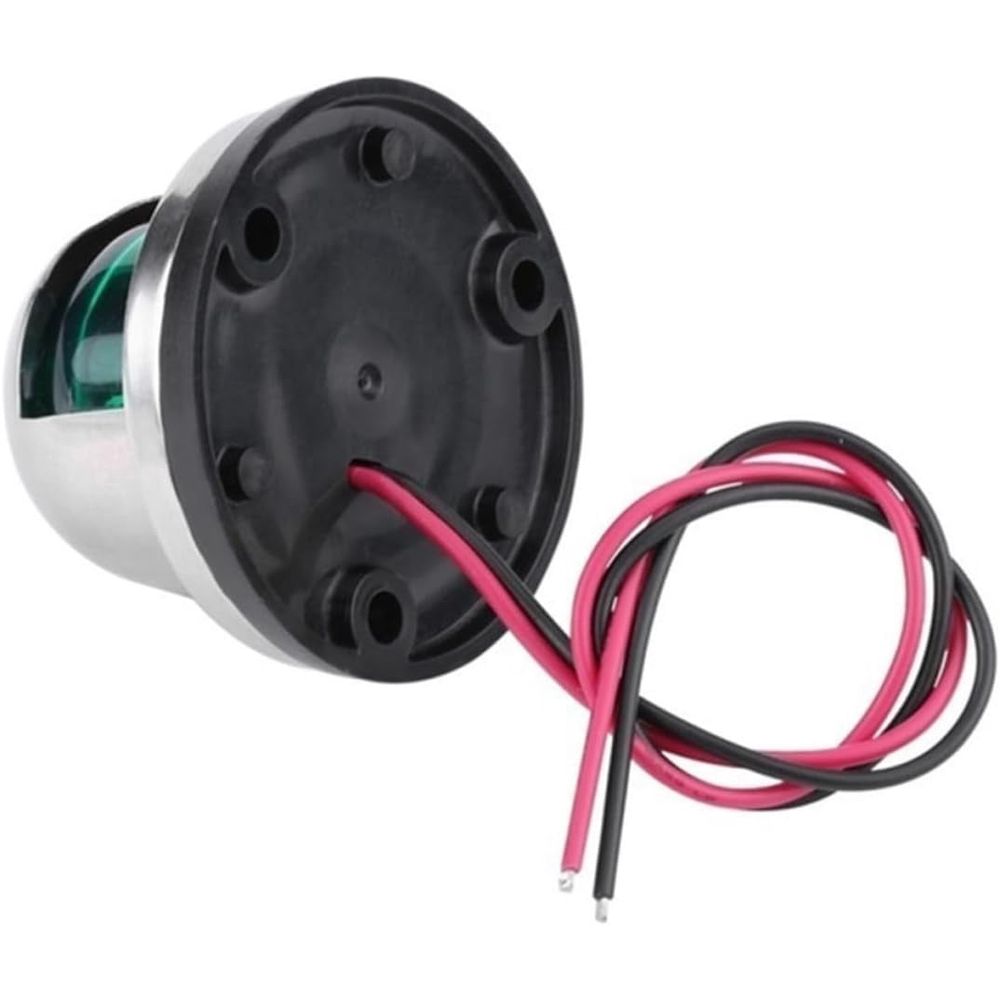 LED Red and Emerald Signal Light 4W Waterproof Navigation Light, Stainless Steel Build, IP65 Sealed for Boating