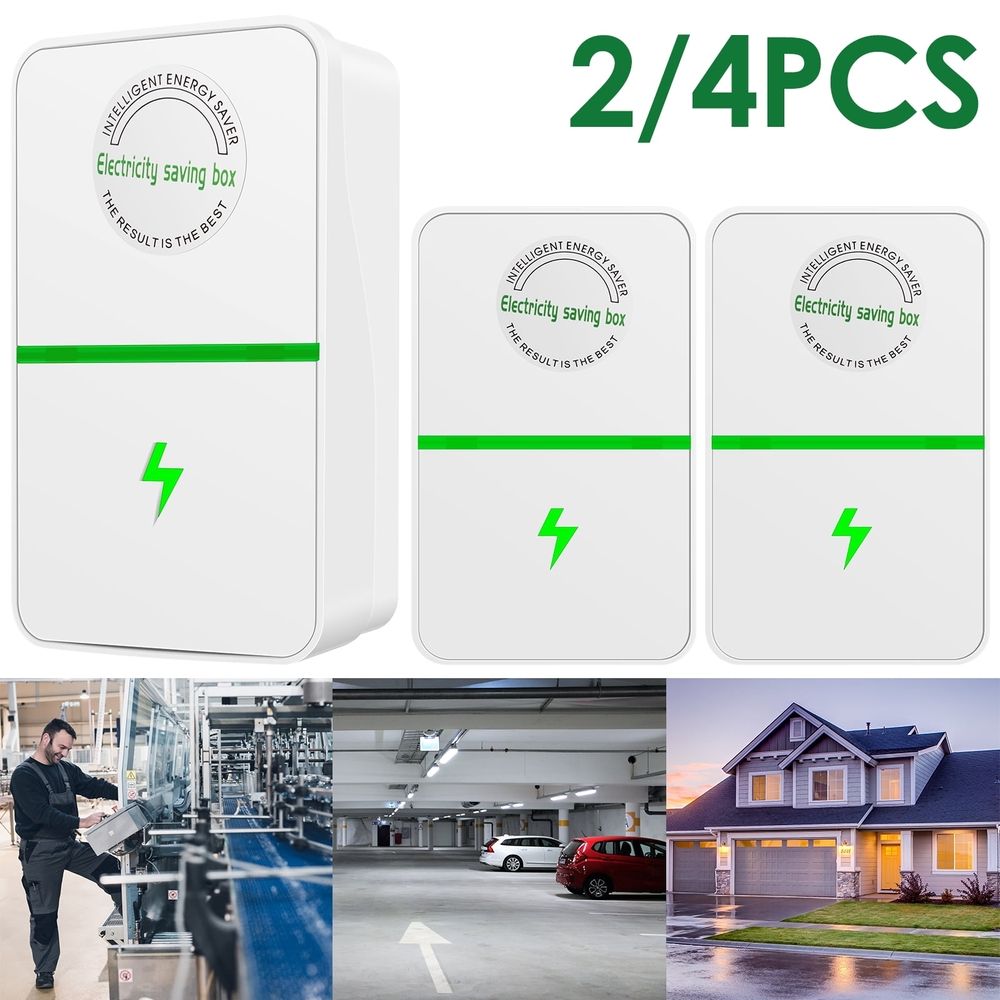 2/4Pcs Power Saver 90V-250V Electric Energy Saver Household Electricity Saving Box Smart Portable Electric Bill Killer for Home Office Market Factory