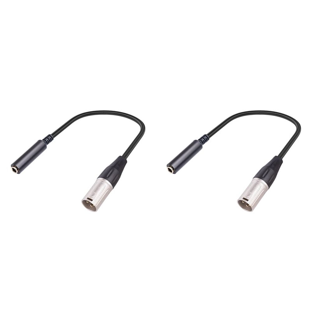 2X XLR Male to 1/4 Inch Female Cable,3 Pin Male to 6.35mm Socket Audio Cord, XLR Male to 6.35mm Microphone Audio Cable