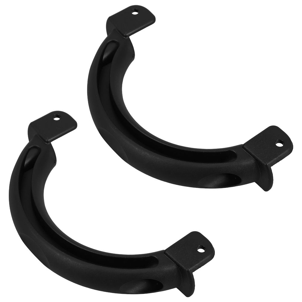 2-Pack Heavy Duty Black Nylon Gate Handles for Outdoor Fence, Garage Door Replacement and Easy Installation