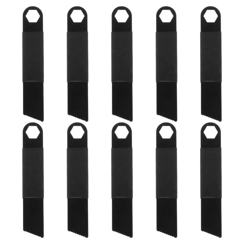 10Pcs Outdoor Fire Starter Scrapers Black Steel Flint Tool for Camping and Survival