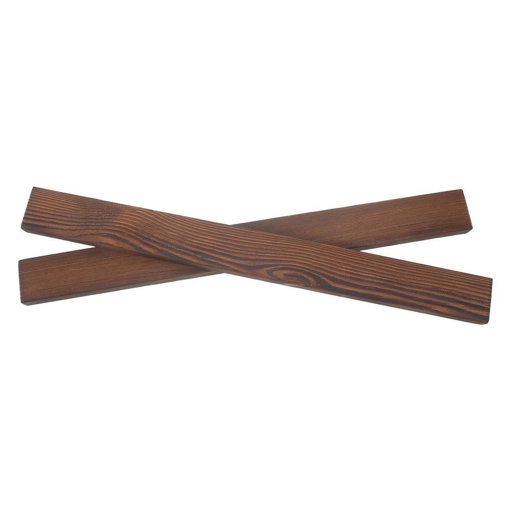 2Pcs Coffee Color Outdoor Treated Wood Planks for Patio and Landscaping DIY