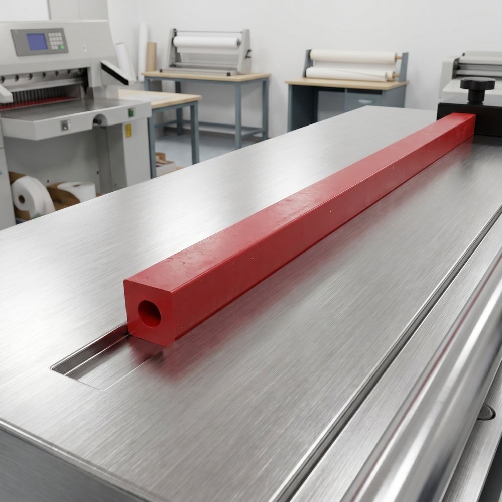 Red Plastic Cutting Guide Stick for Paper Cutter with High Precision Base for Accurate Crafting