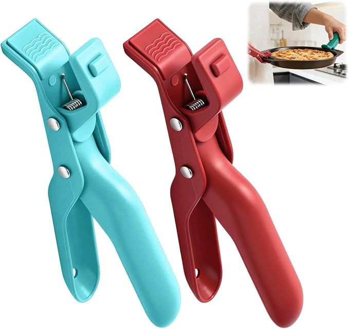 2 PCS Hot Plate Gripper Tongs, Anti Scald Plate Gripper, Multi-Function Anti-Scald Bowl Clip, Silicone non-slip hot plate clips, Kitchen Utensil For Bowls Pans Dishes bowl holder