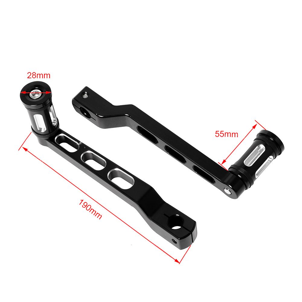 Motorcycle Heel Toe Shift Lever Brake Pedals, Shift Peg for Harley Davidson levers Shifter Levers (Black )