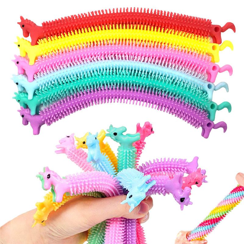 10 PCS Stretchy Toy,Sensory Worm Stretch Toys,Muticolor Stretchy Strings Toy for Stress Relief, Valentine's Day Easter Day Gift