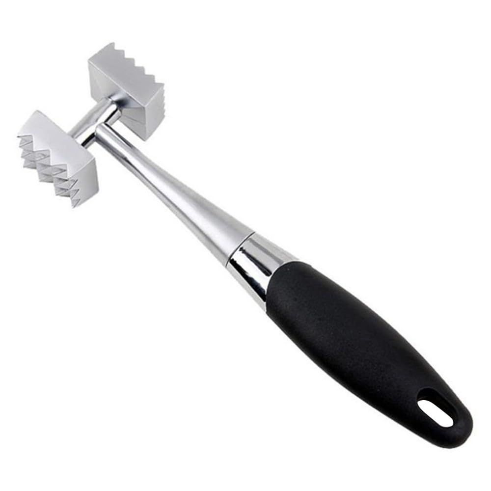 Dual-Sided Nails Meat Mallet Heavy Duty Meat Hammer with Comfortable Grip Handle for Steak Chicken Fish Maximize Food Flavor