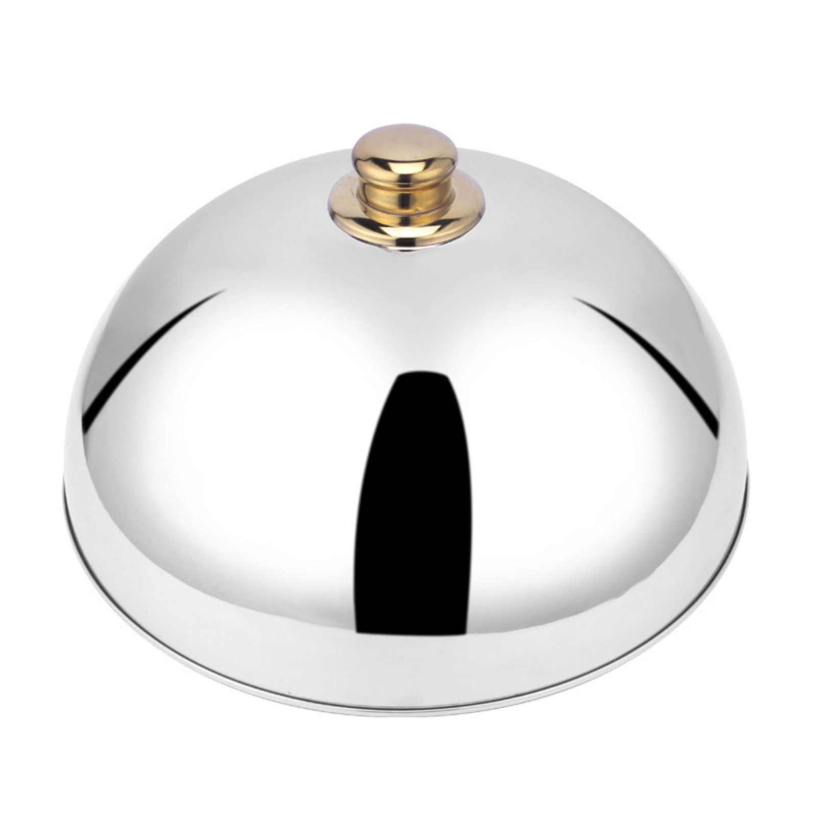 Stainless Steel Dish Food Cover, Dome Plate Covers to Keep Food Warm,Reusable Dining Table Food Lid Dish Cover