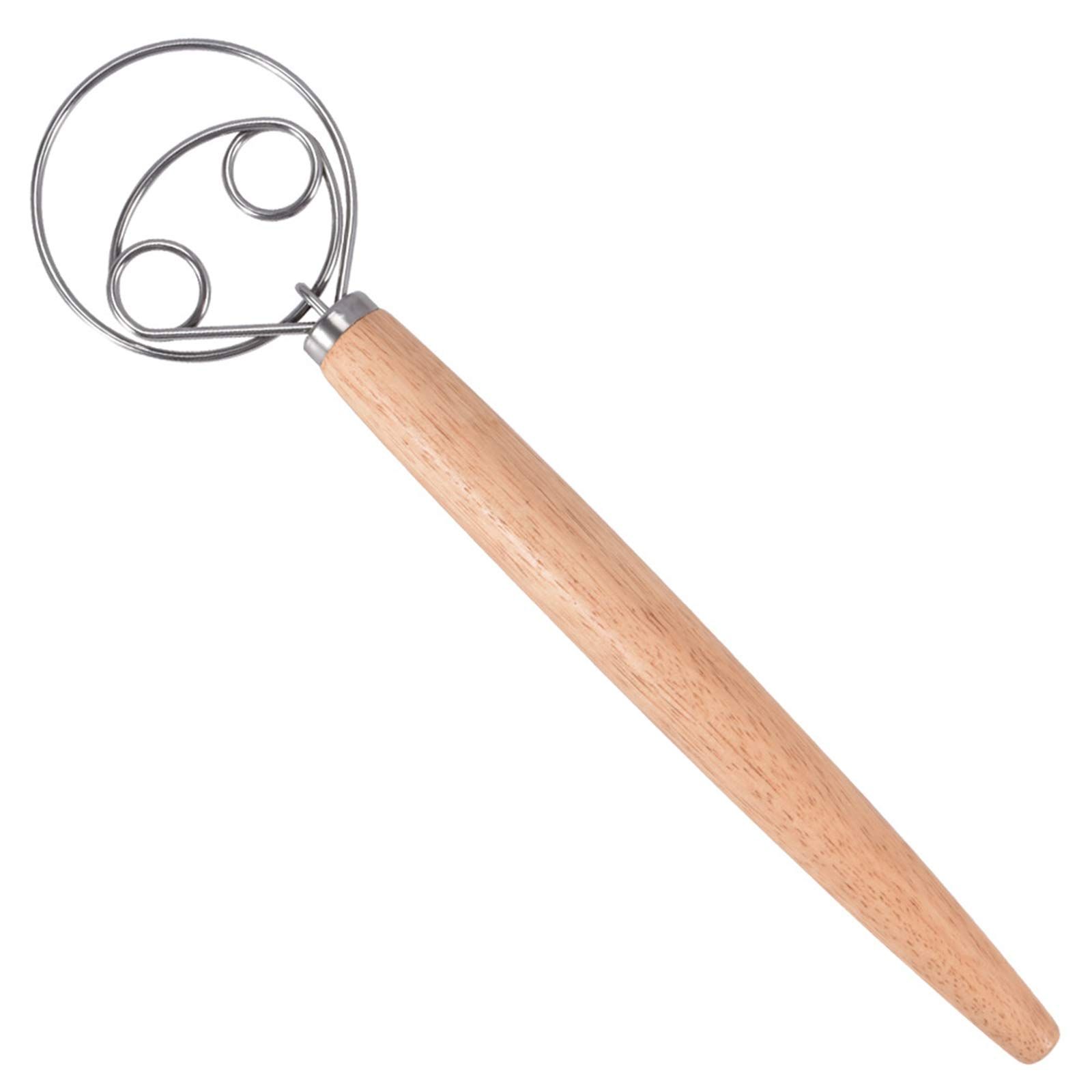 Danish Dough Whisk, Stainless Steel Dutch Style Hand Bread Mixer Dough Whisk Perfect Baking Tool For Pastry or Pizza