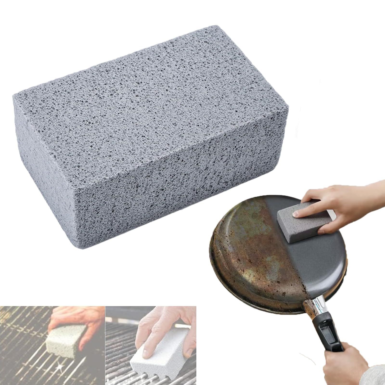 Scoring Stone for Oven Cleaning, Scoring Stone for Stove Cleaning, Heavy Duty GrillCleaning Brick,Toilet Stone Cleaning Block