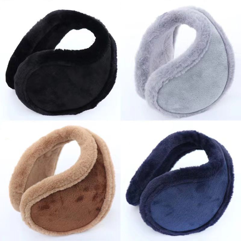 Winter Earmuffs for Men Women, Unisex Fleece Ear Warmer Ear Cover Behind the Head Earmuffs Wrap for Outdoor Sport （4pcs）