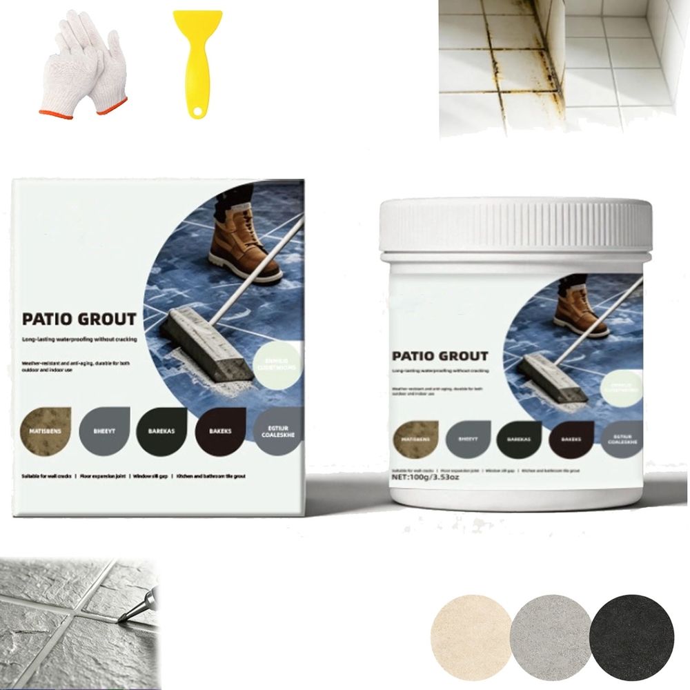 Waterproof Tile Grout Sealant, Floor Quick Dry Waterproof Repair Cement, Repair Adhesive for Driveways, Walkways, Patios, and Interior Flooring