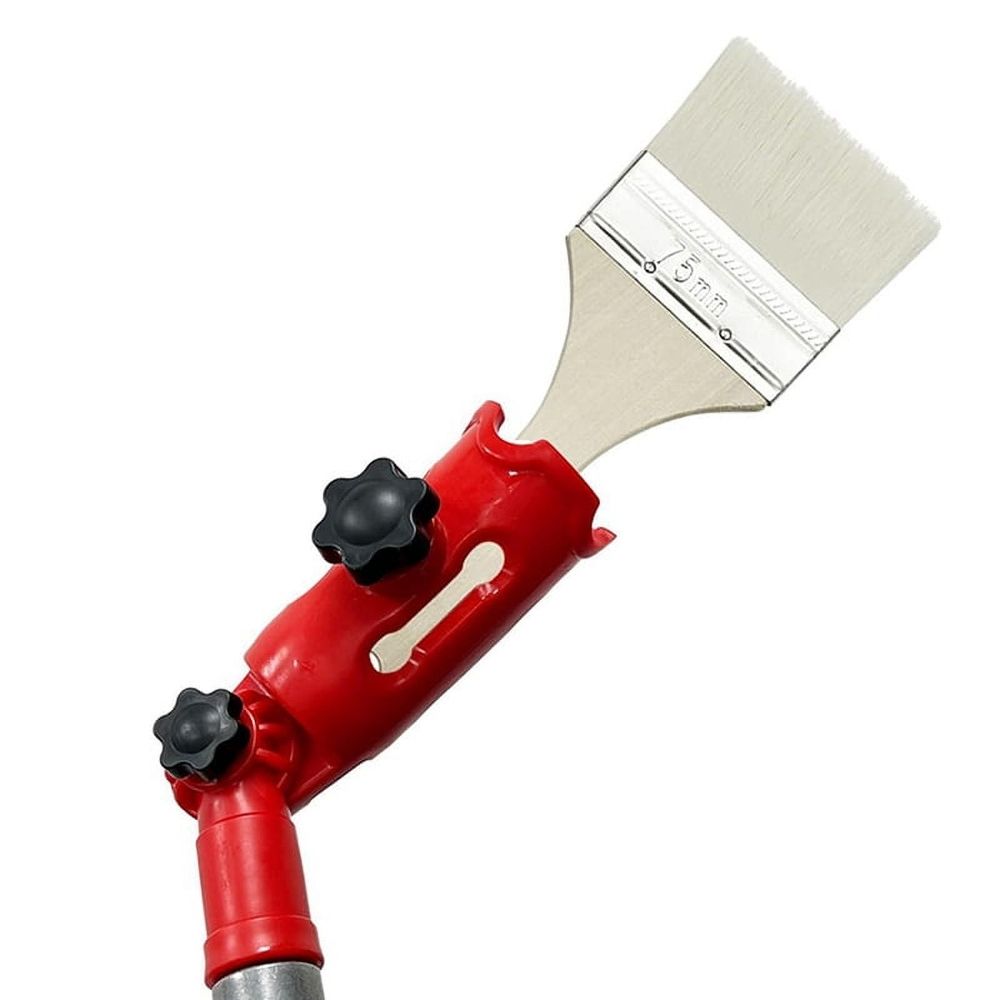 Multi-Angle Paint Brush Extender Red, Paint Edger Tool for High Ceilings, Extension Pole Attachment Holder