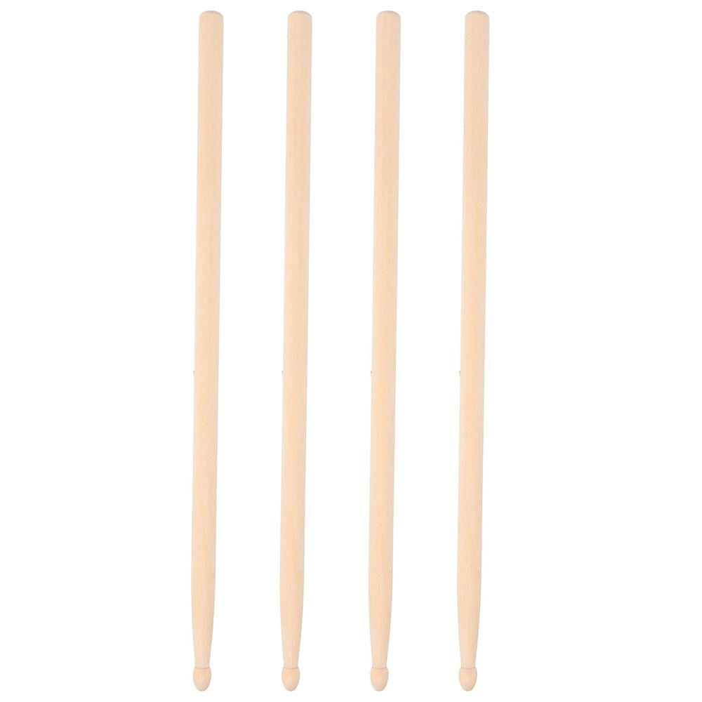 2Pairs Classic Beige Wooden Drumsticks Smooth Surface for All Skill Levels