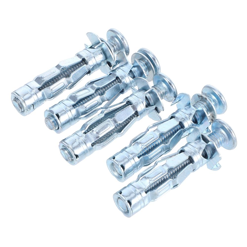 5Pcs Durable Carbon Steel Hollow Door Anchors for Drywall and Plaster with Easy Installation