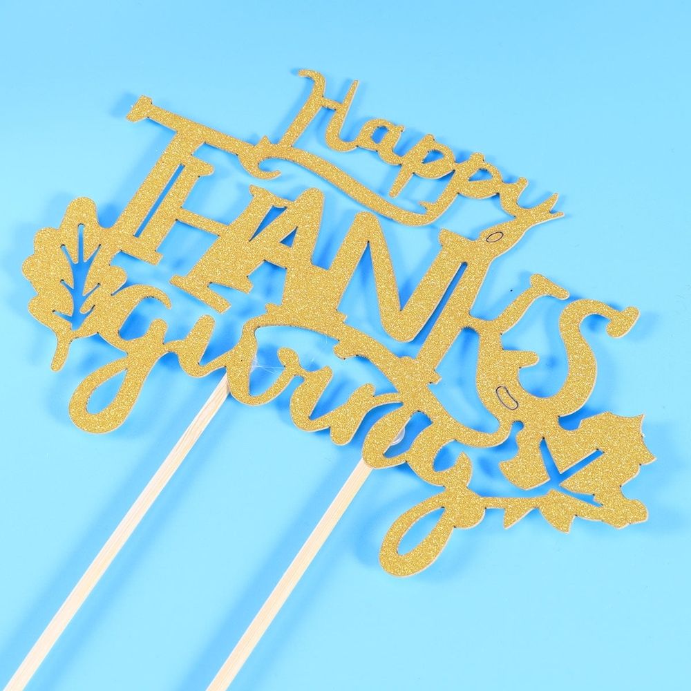 10pcs Cake Topper Letters Paper Glittering Party Picks