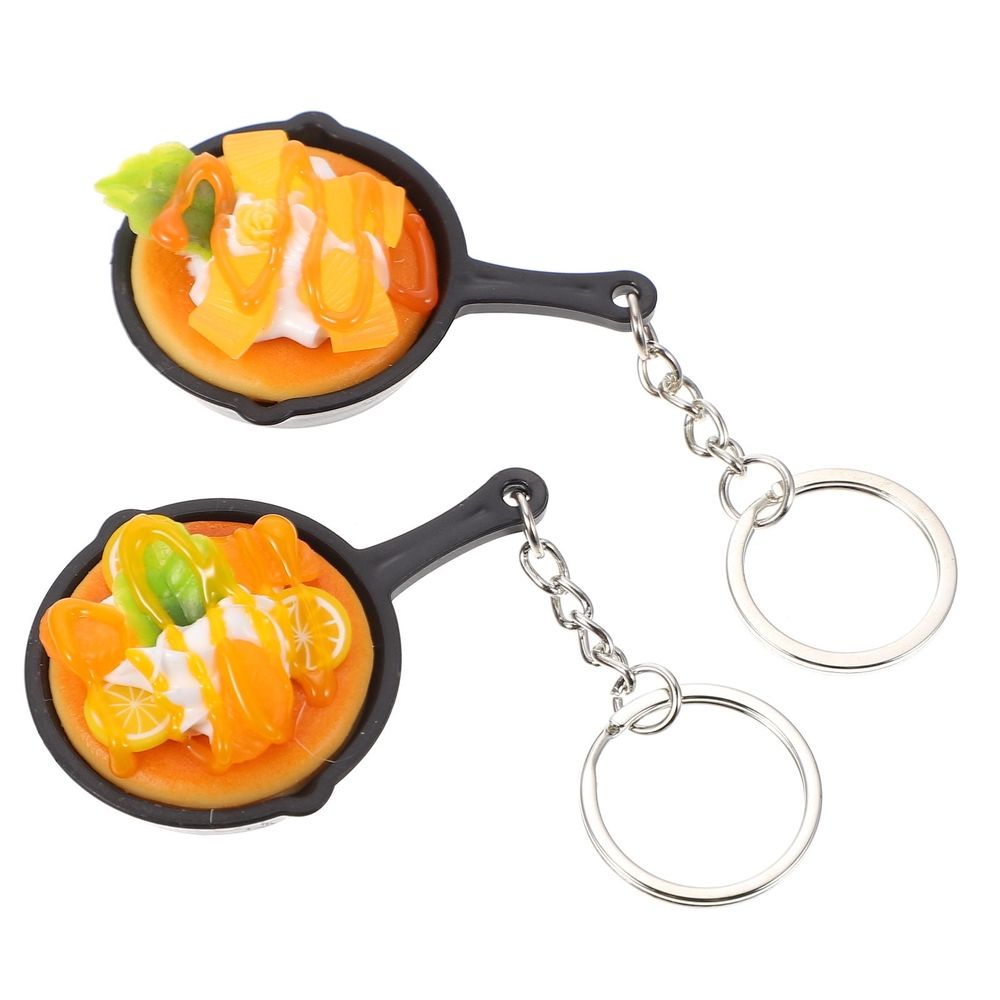 2-Pack Keychain Pendant Set for Keys, Decorative Hanging Accessories, Random Style, PVC and Alloy, Assorted Colors